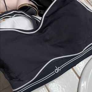 ALO Yoga Black Sports Bra with White Trim

Barely used
